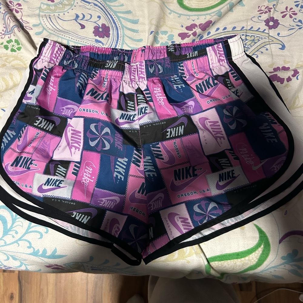 Nike Pink and Purple Athletic Shorts Vibrant Design
